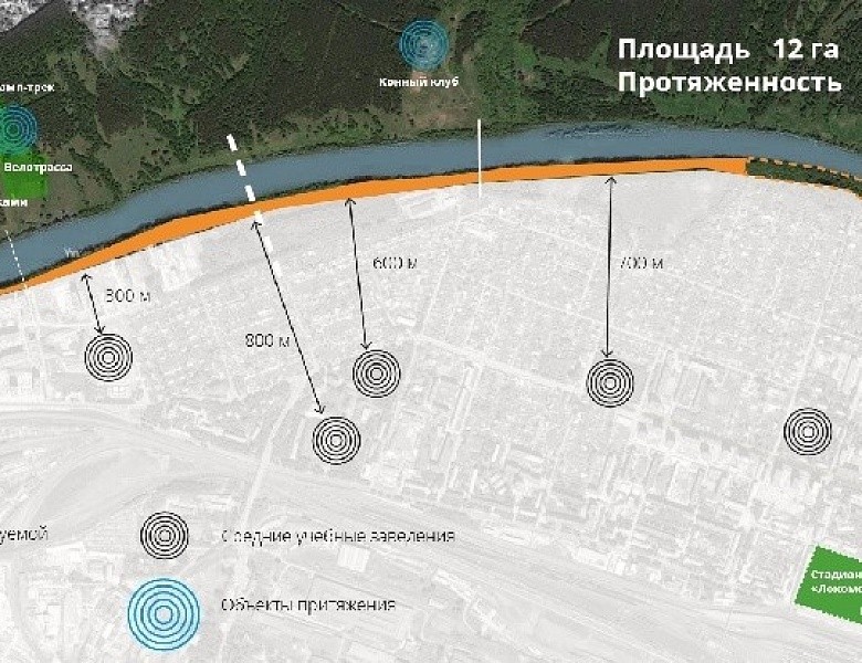 Проект набережной новосибирск весенний