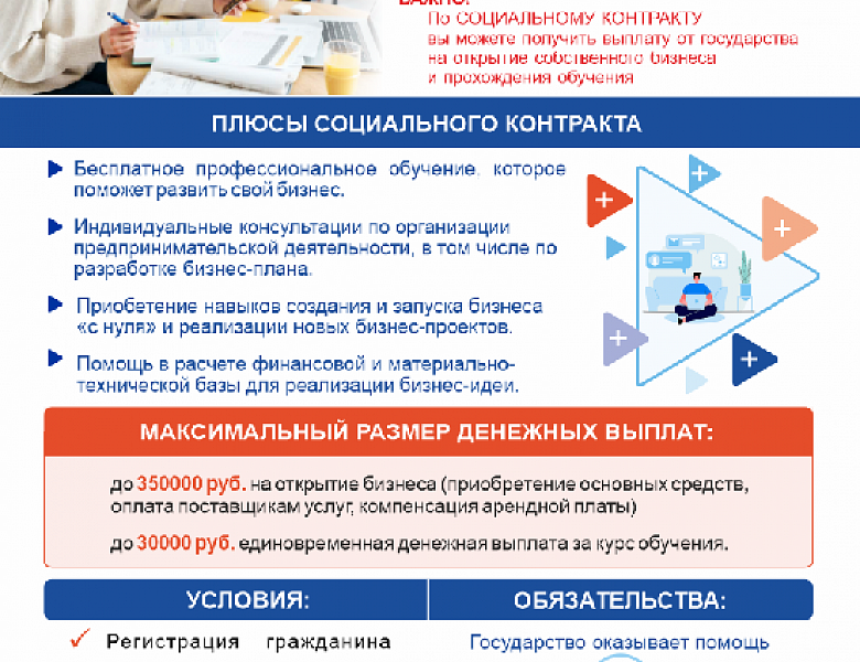 Социальный контракт — это соглашение между органами соцзащиты и гражданином или семьей, доход которых по независящим от них причинам ниже прожиточного минимума, установленного в регионе проживания. 