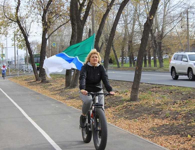 Открытие велодорожки на улице Первомайской 